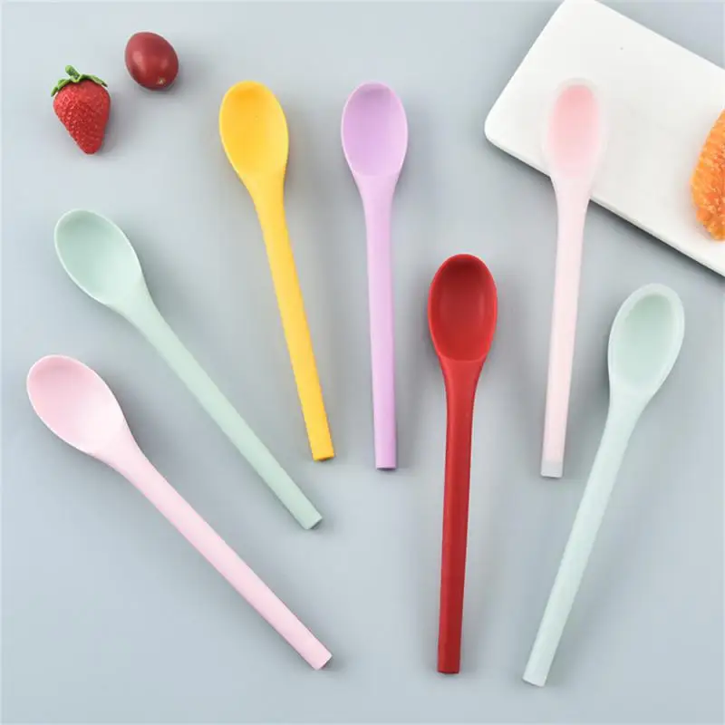 

Rice Soup Spoon Long Handle Non-stick Mixing Dessert Ice Cream Spoons Teaspoon Coffee Spoon Stirring And Serving Scoop