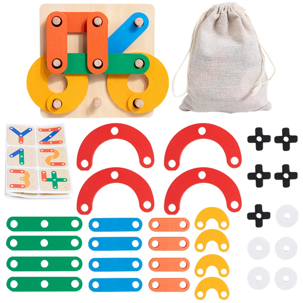 

1 set of Wooden Colorful Puzzles Board Puzzles Funny Educational Learning Puzzles Set