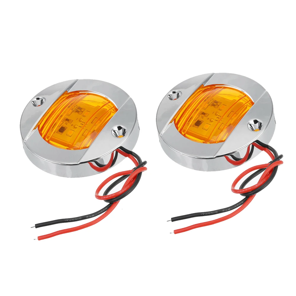 

2pcs 12V 6 LED Marine Boat Yacht Navigation Lamp Truck Trailer Side Marker Light Brand New Auto Parts
