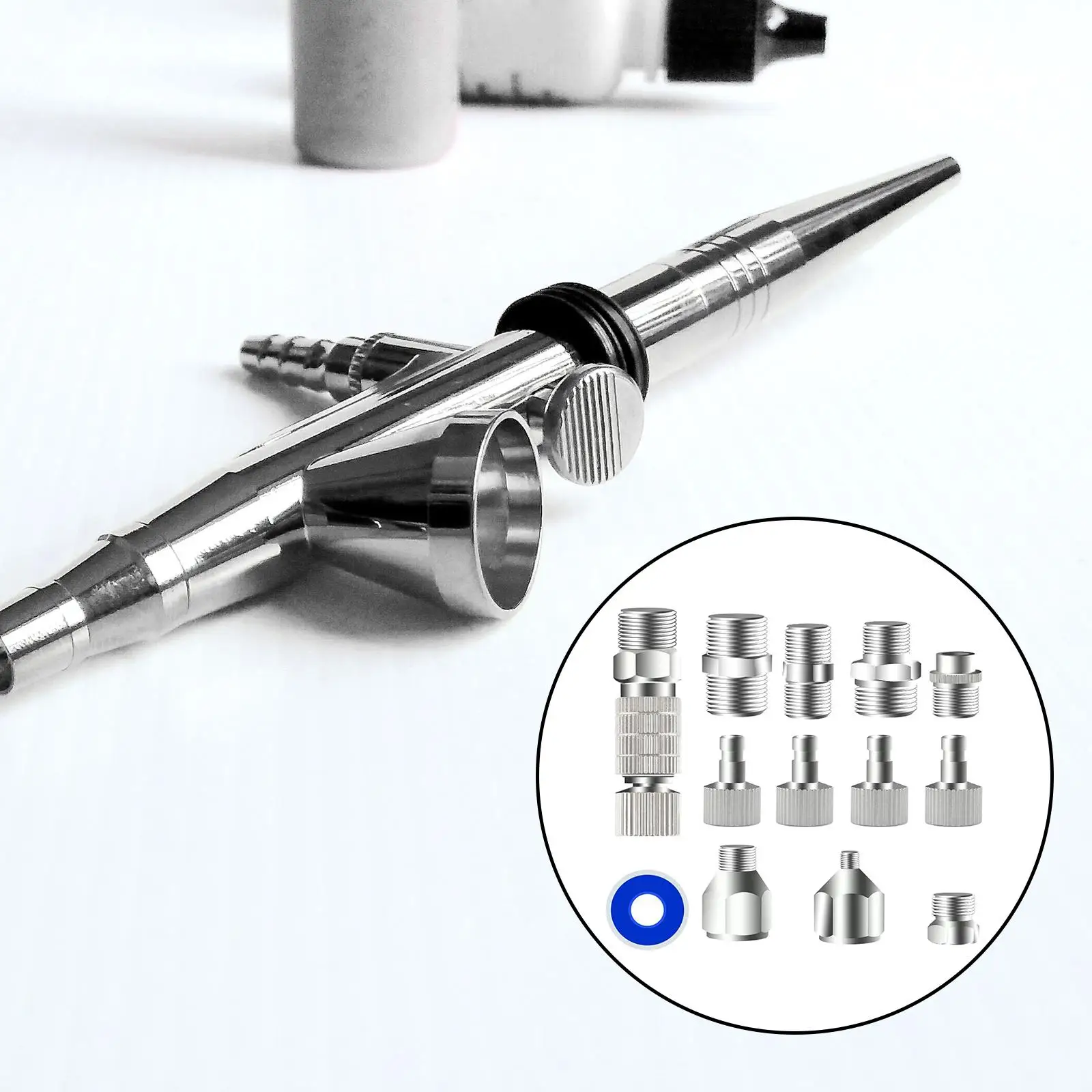

13x Airbrush Adaptor Set Airbrush Connector for Air Brush Sturdy Repair Tool Fittings Airbrush Coupling Disconnect Adapter Set