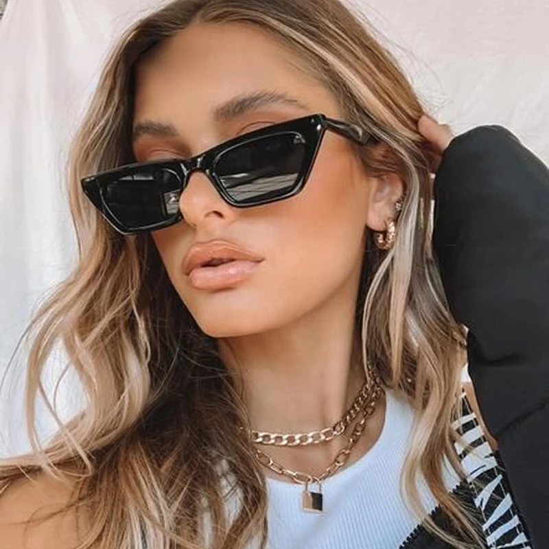 

Black Square Sunglasses Women Brand Designer Retro Sun Glasses Female Cat Eye Small Frame Vintage Unisex Oculos De Sol trending