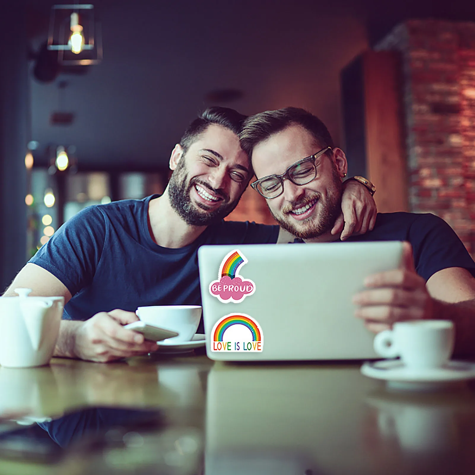 

32 PCS LGBTQ Pride Sticker PVC Waterproof Rainbow Sticker For LGBTQ Pride DIY Decal For Laptop Bottle Phone Bumper Helmets