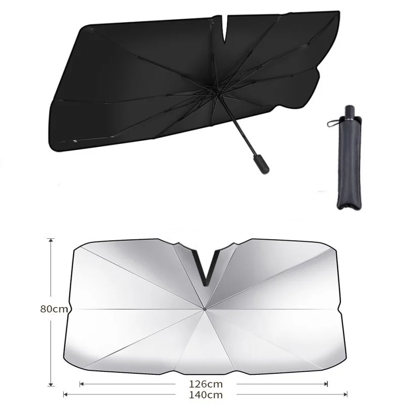 

Складной солнцезащитный зонт на лобовое стекло автомобиля, 125 см, 140 см
