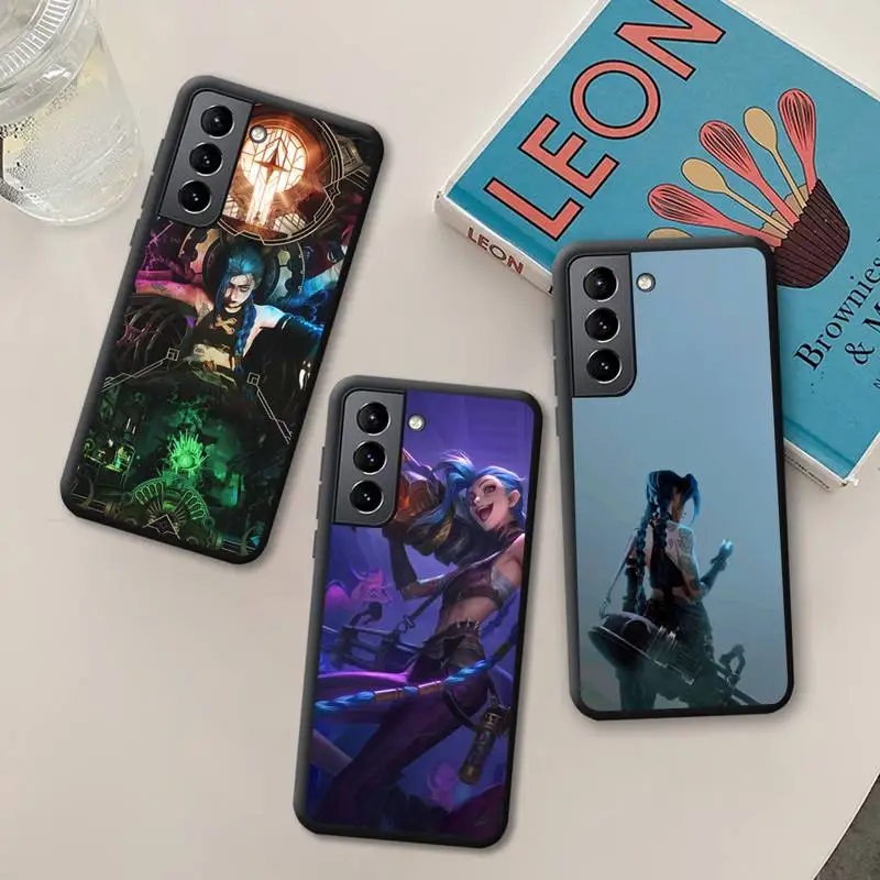 Чехол для телефона с игровой Лигой легенд Jinx Samsung Galaxy S22 S21 Ultra S20 FE S9 Plus S10 5G lite 2020