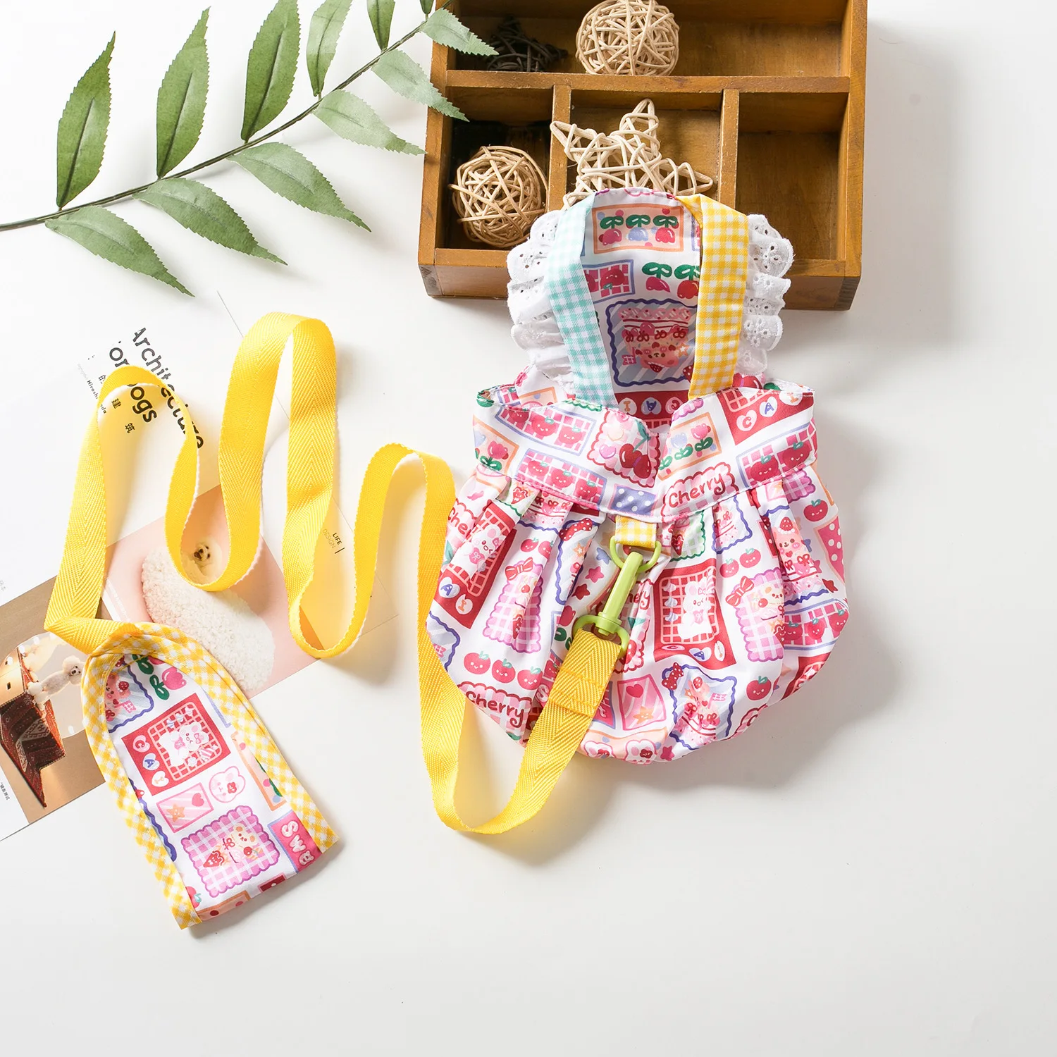 

Юбка-фонарик с принтом вишни, одежда для собак, котенок, платье принцессы, одежда для маленьких собак, милая Одежда для кошек, товары для дома...