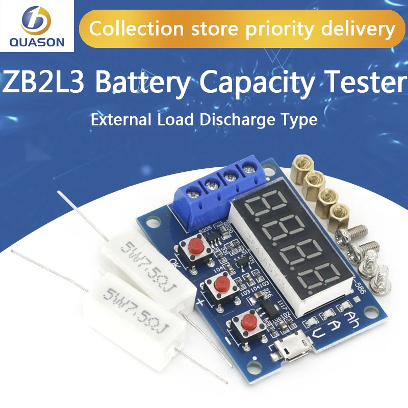 

ZB2L3 Battery Capacity Tester External Load Discharge Type 1.2-12V Battery 18650 Equal Capacity Test High Quality