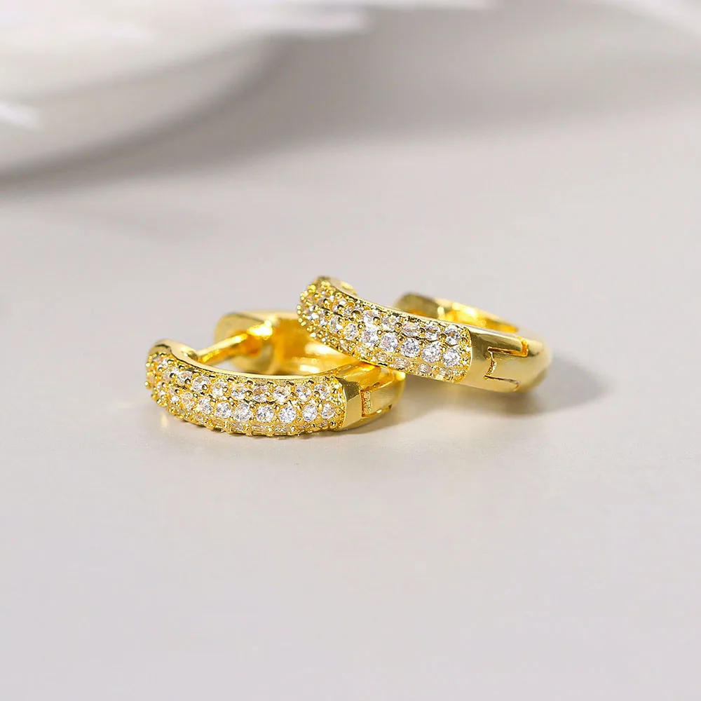 Серьги-кольца в стиле хиппи для женщин и мужчин трендовые циркониевые ювелирные