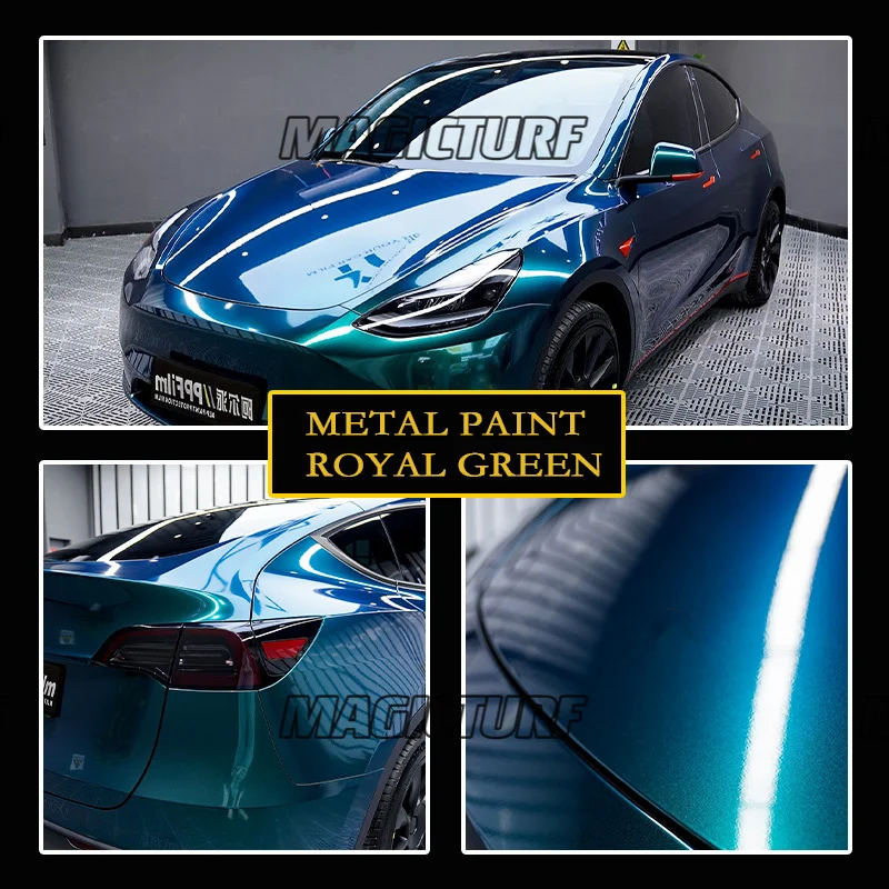 Металлическая краска королевский зеленый корпус автомобиля виниловая