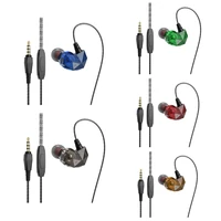 wired earphone hifi stereo headphones bass musician monitor earphones gamer headset running earbuds with mic comfortable to wear