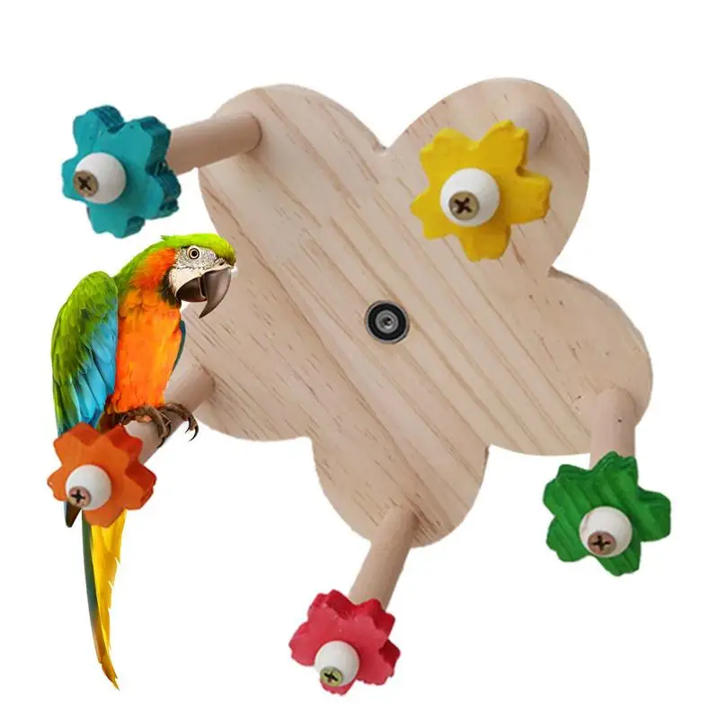 

Деревянная подставка для попугая, окуня, круглая подставка из натурального дерева, игрушка с колесиком для попугаев, товары для упражнений для птиц, корзины