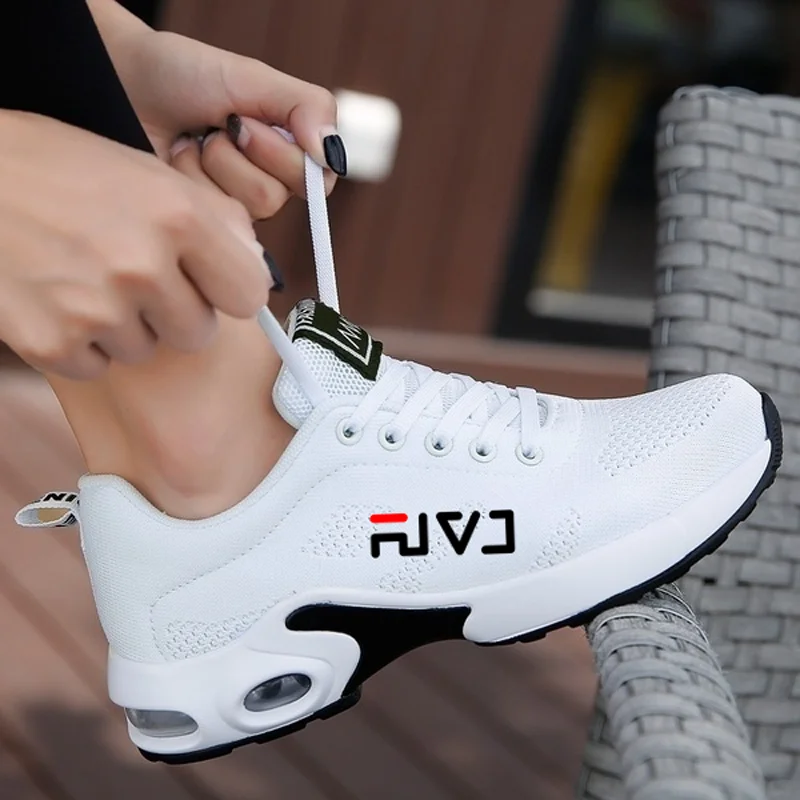 New Running Shoes Ladies Breathable Sneakers Summer Light Mesh Air Cushion Women's Sports Shoes Outdoor Lace Up Training Shoes