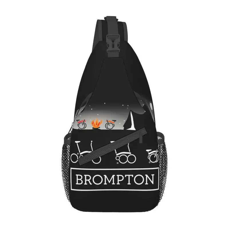 

Велосипедная Сумка-слинг Bromptons на заказ, мужской крутой нагрудный рюкзак через плечо, дорожный рюкзак
