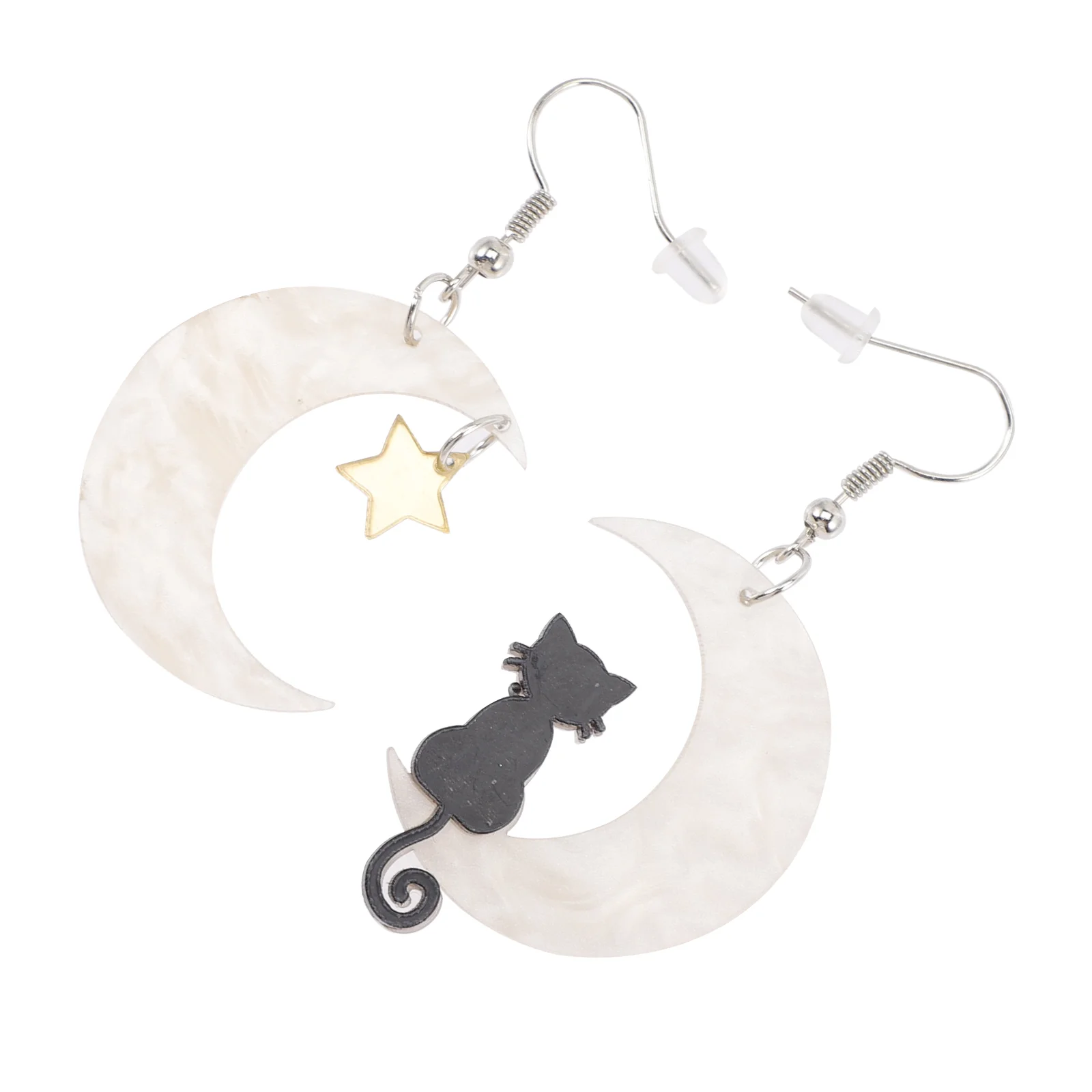

Earringswomen Girls Moon Dangle Drop Trendy Cat Acrylic Teen Shapedthe Star Earring