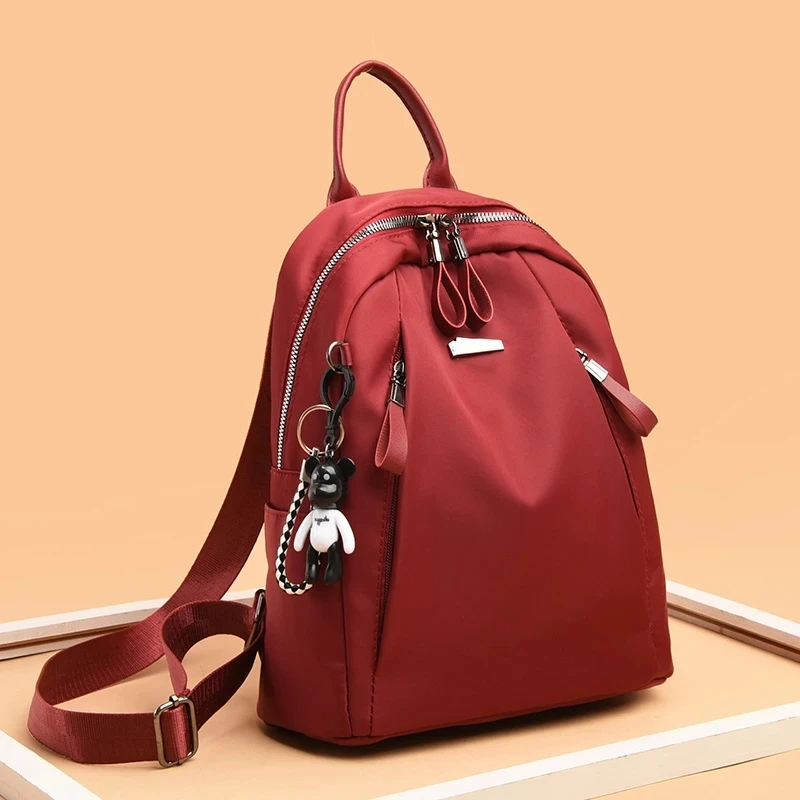 

2023 New Large Capacity Simple Style Casual Travel Women Anti-theft Backpack Waterproof Fabric Large Female Shoulder Bag