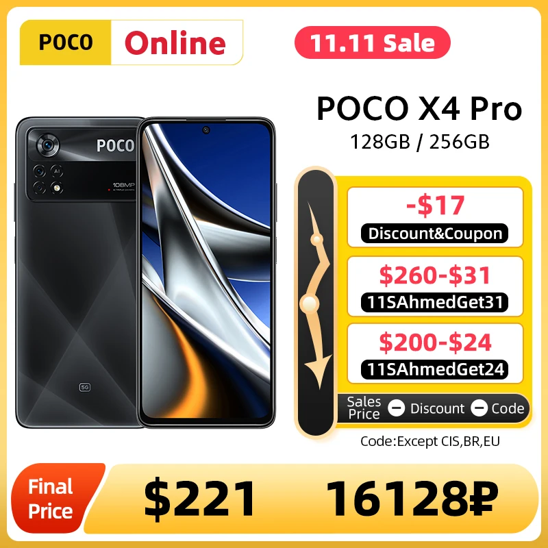 Cena Globalna Wersja POCO X4 Pro 5G Snapdragon 695 Octa Core 108MP Kamera 67W Turbo ładowanie 120Hz AMOLED Telefon Komórkowy 5000mAh Bateria