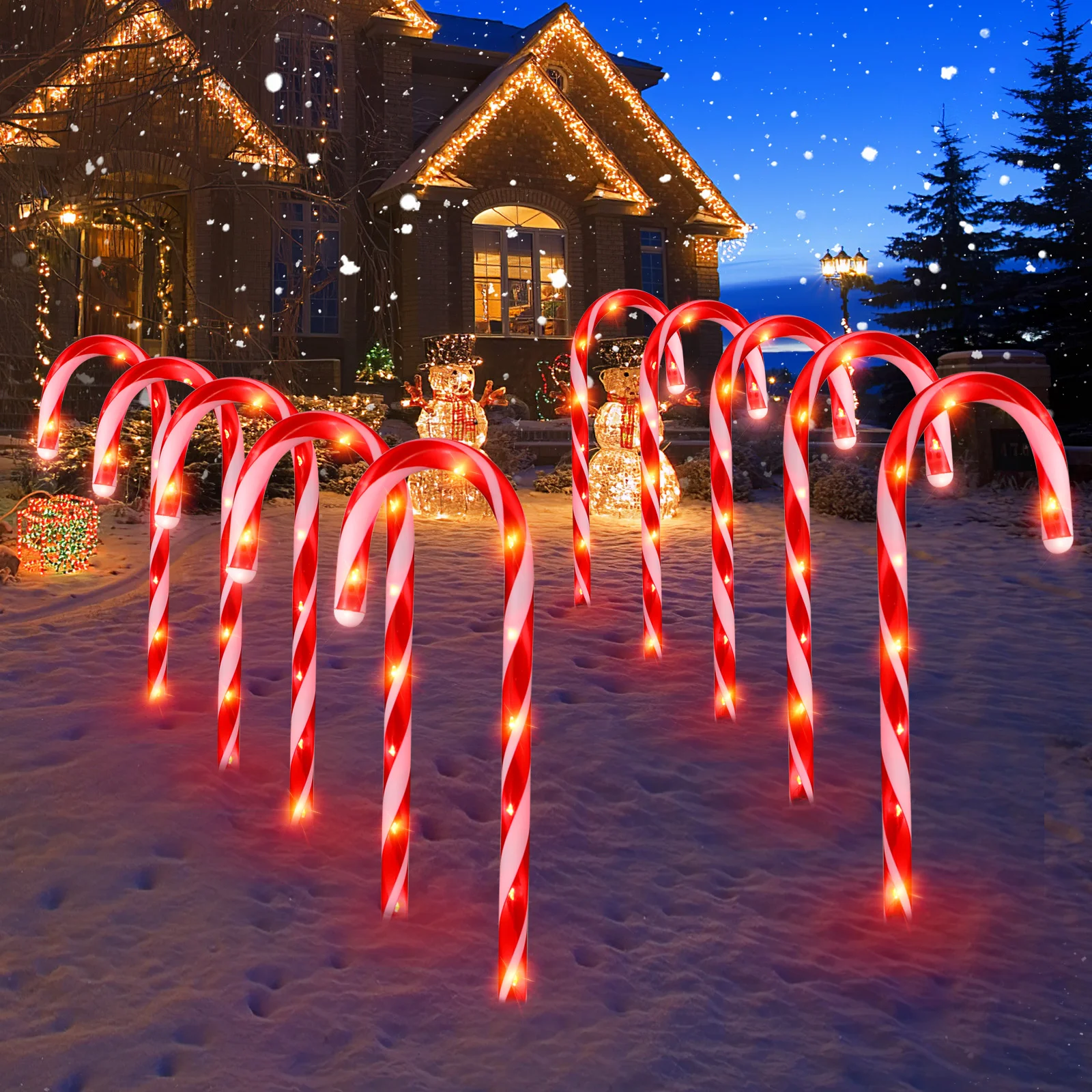 

Cane Light Candy Canes LED Lawn Lamp Christmas Driveway Marker Pathway Pvc Outdoor Xmas