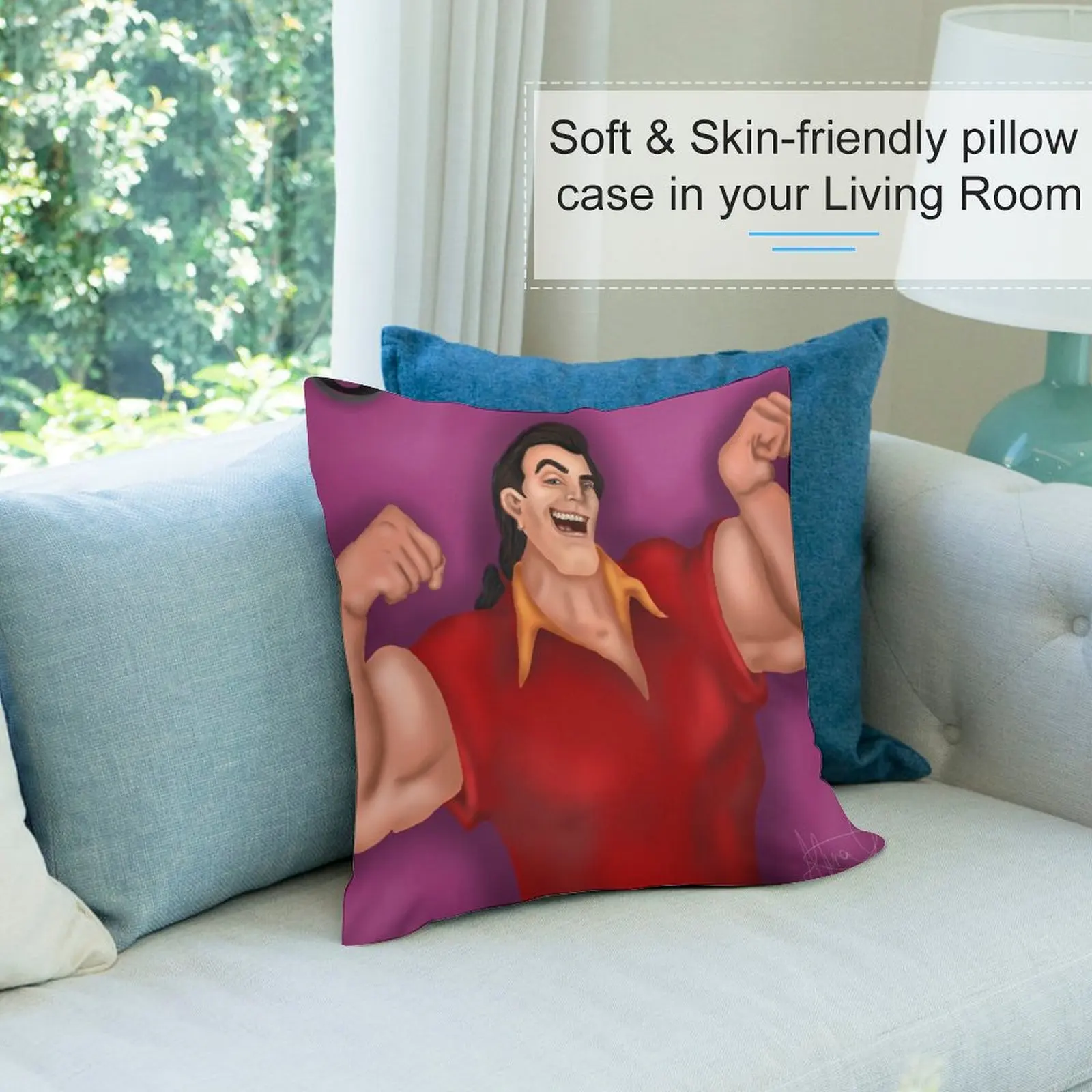 Gaston - Злодеи Подушка FairyTales Рождественская подушка Наволочка