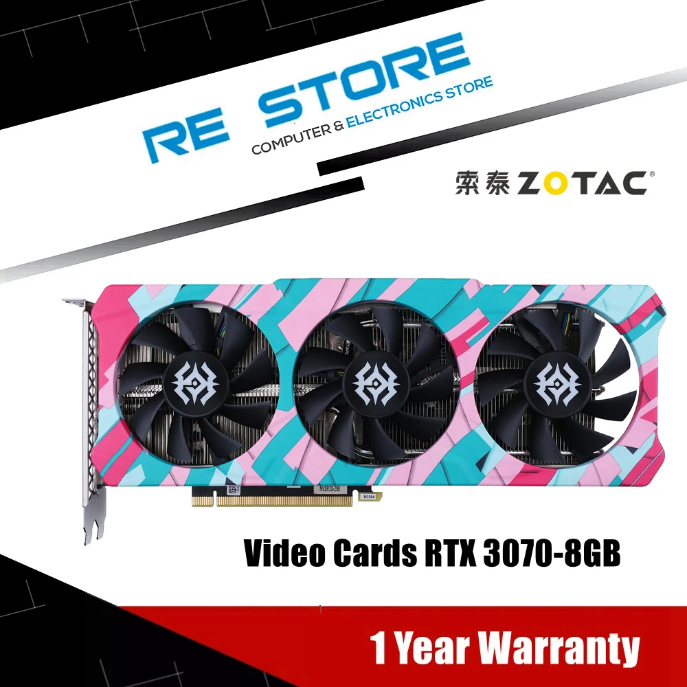Видеокарта ZOTAC RTX 3070 8 Гб графическая карта - комплектующие для пк