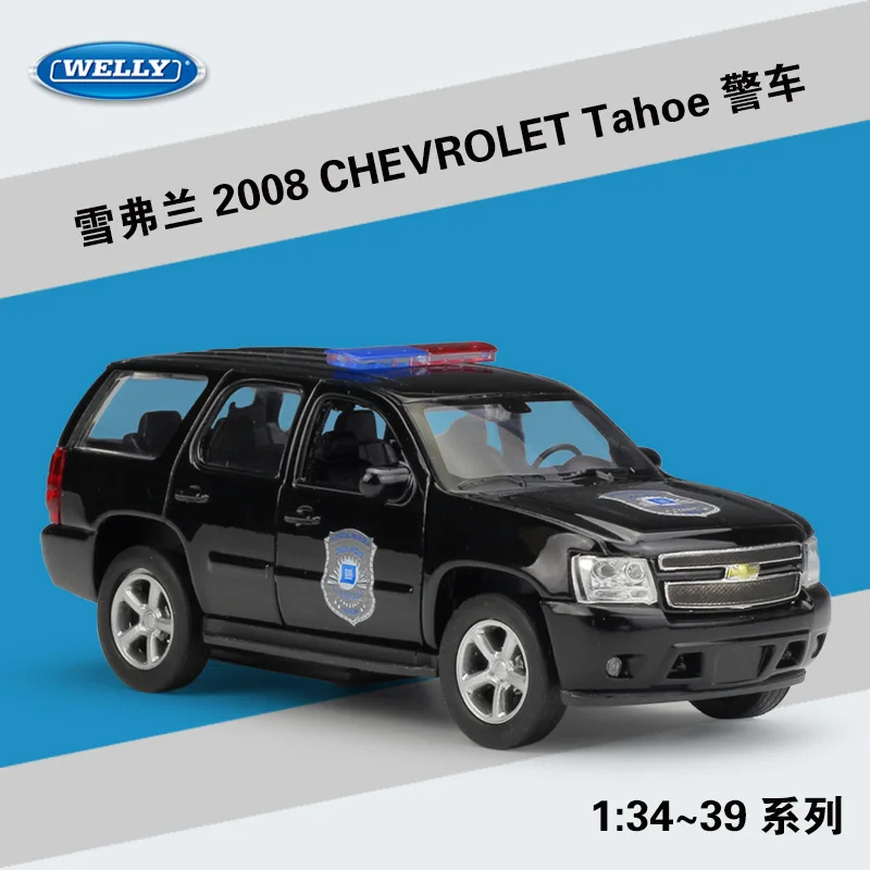 

WELLY 1:36 2008 CHEVROLET Tahoe, металлические Литые модели автомобилей, модель автомобиля из сплава для детей, коллекция B30
