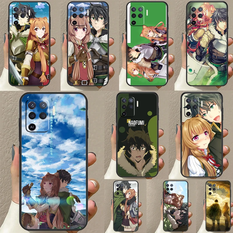 Чехол Naofumi Iwatani Raphtalia с изображением героев для OPPO A96 A76 A16 A94 A74 A54 A53 A57S A15 A52 A72 A93 A5 A9 A31 A17 A77 A78