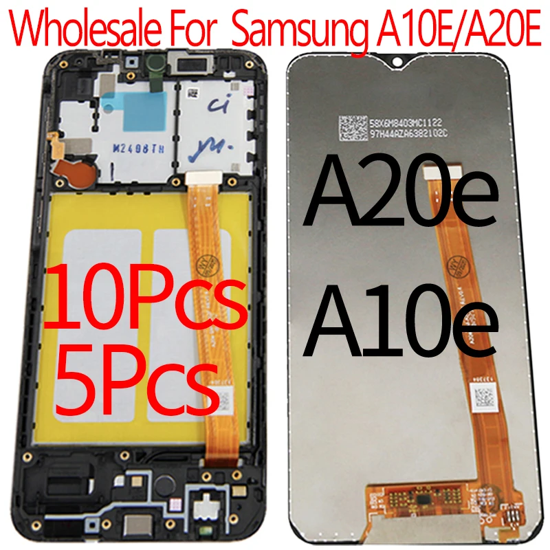 

5/10 Pcs For Samsung Galaxy A20e A202 A202F A202F/DS A10E A102 A102F A102U Lcd Display Touch Screen Digitizer Assembly