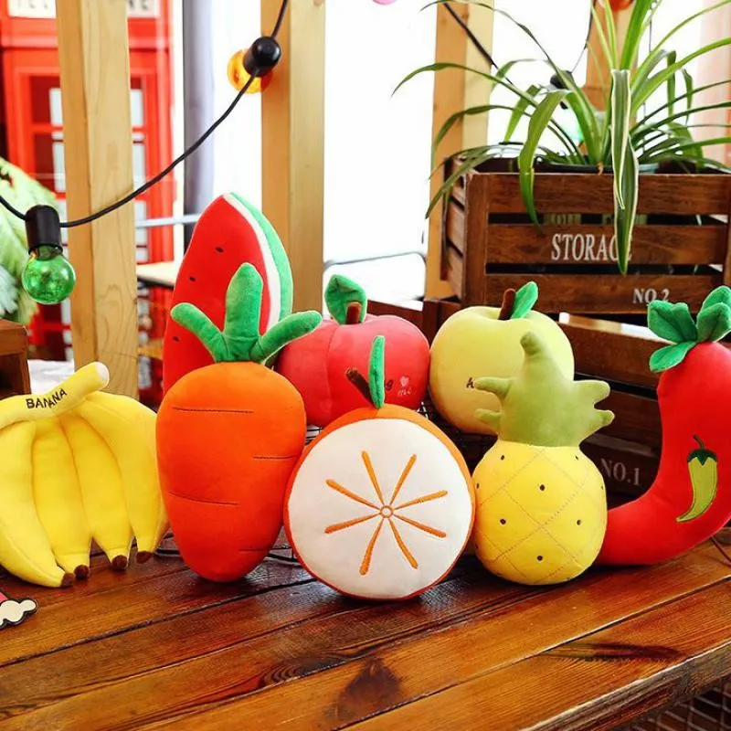 

Cute Watermelon Pineapple Banana Apple Banana Strawberry Carrot Plush Toys Kawaii Mini Soft Stuffed Fruit Doll Gift For Kids Toy