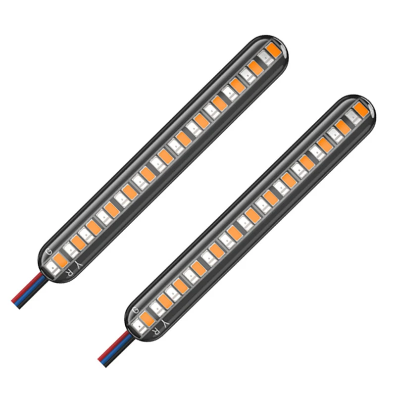 

Светильник сигнал поворота для мотоцикла, двухцветная задняя стоп-сигнальная лампа, указатели заднего хода, 24 светодиода