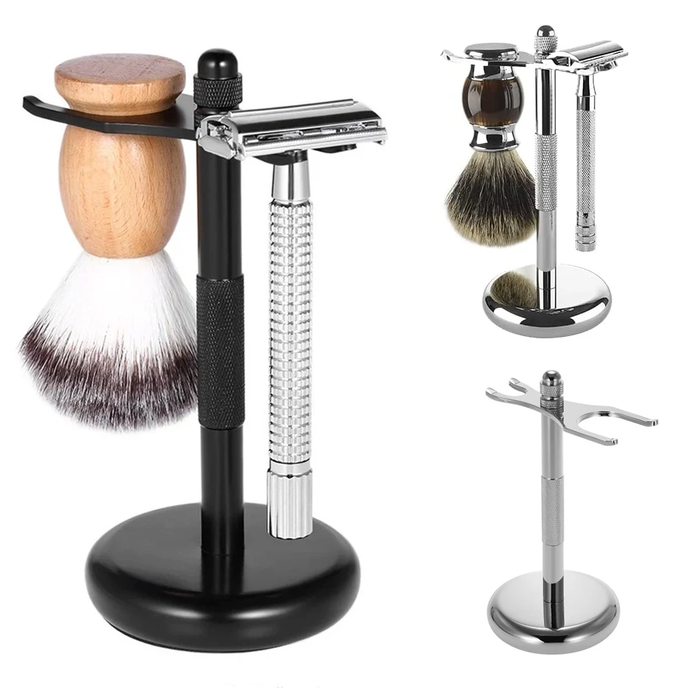 

1PC Men Razor Holder Stainless Steel Shaving Brush Hanger Base Double Edge Shaver Kit Organizer Hanger for Bathroom Shower