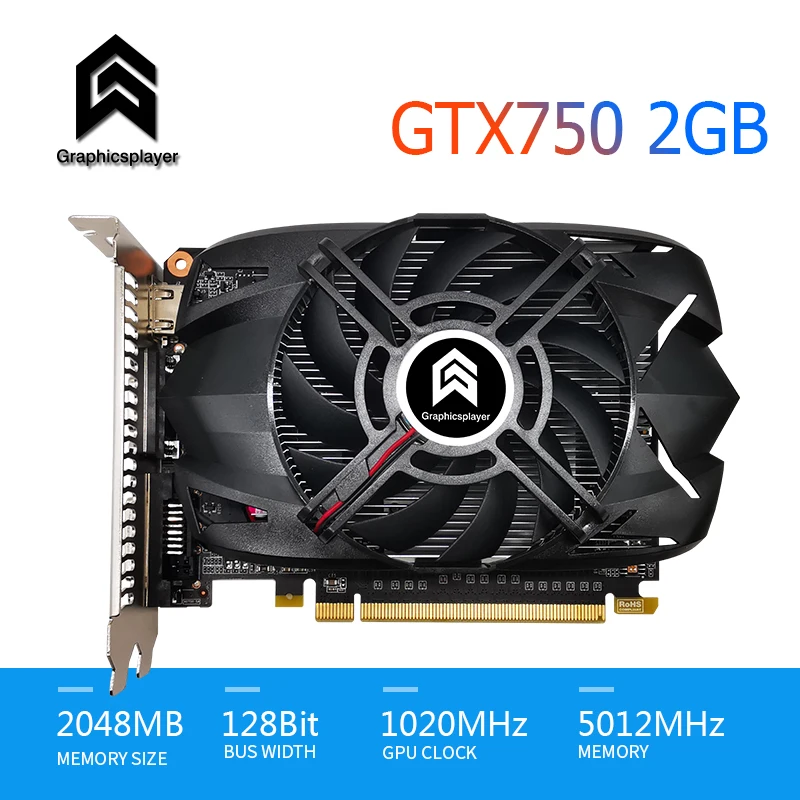 Оригинальная графическая карта GTX750 2 Гб 2048 бит VGA МБ Видеокарта GTX для ПК модель