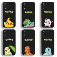 cute cartoon pokemon pikachu phone case for huawei honor 30 20 10 9 8 8x 8c v30 lite view 7a pro