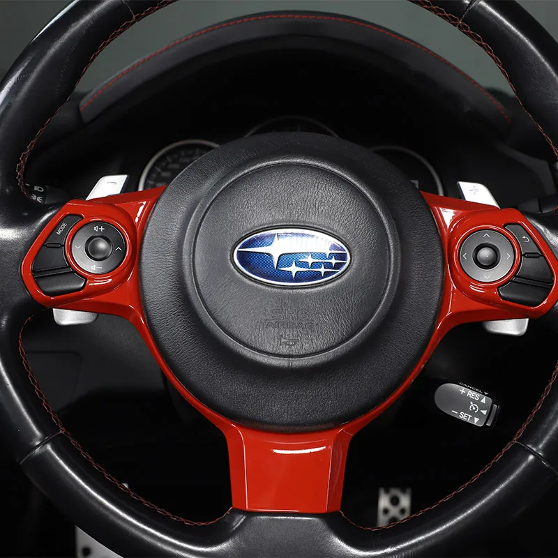 Фото Для Toyota 86/Subaru BRZ 2017-2025 ABS автомобильный руль, большая рамка, кнопка, декоративная наклейка, аксессуары для салона автомобиля №5