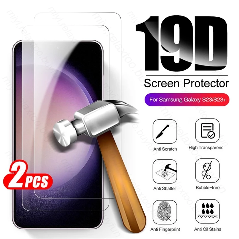 

Закаленное стекло с полным покрытием для Samsung S23 5G, защита экрана, Взрывозащищенная HD-пленка для Samsung Galaxy S 23 Plus 23 Plus S23 +, 2 шт.