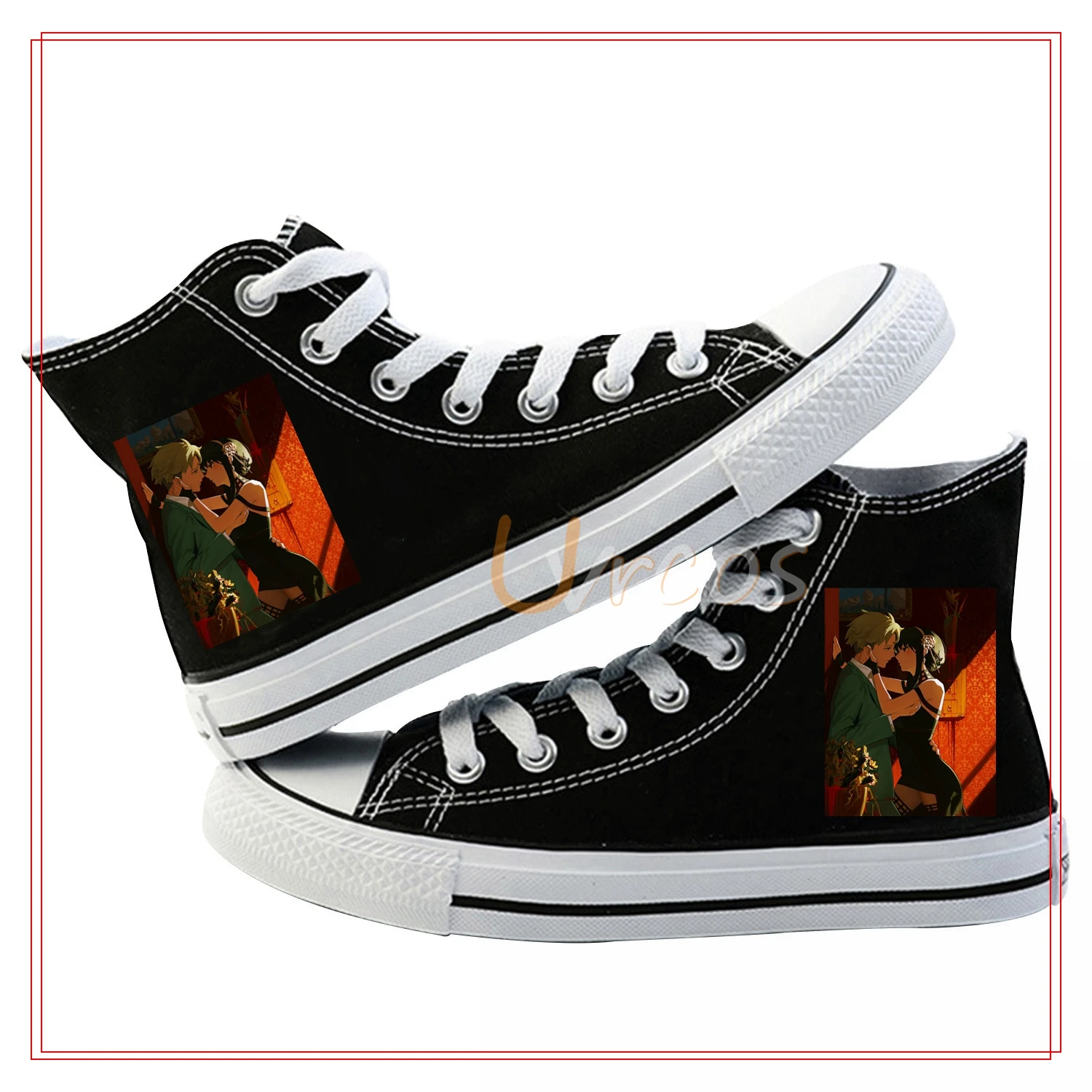 

Парусиновая обувь с высоким верхом в стиле аниме, шпионская семья, свадебные кеды, повседневная обувь, стиль 11