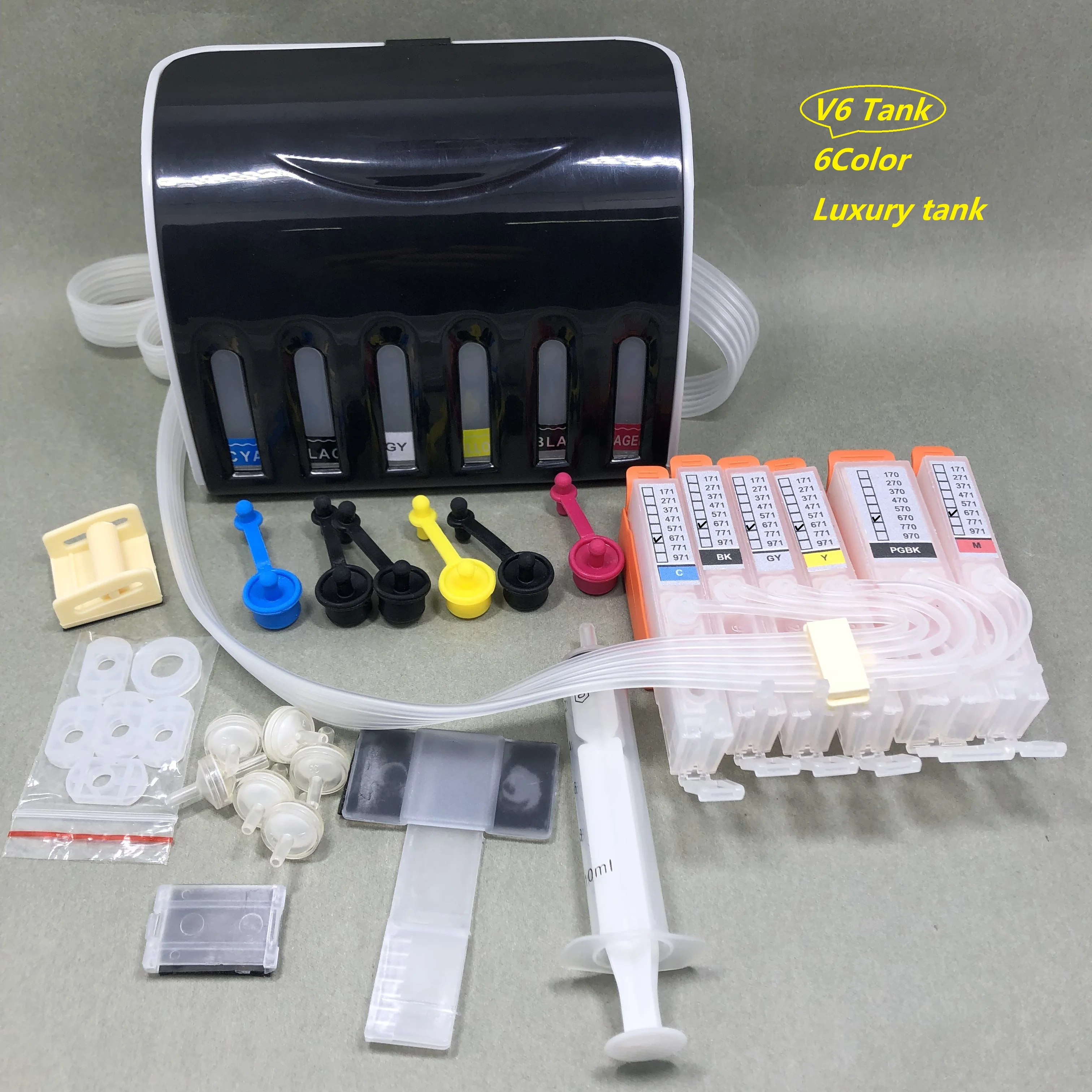 6-цветный картридж СНПЧ PGI-670 CLI-671 PGI-670XL CLI-671XL для Canon PIXMA MG7760 MG7765 MG7766 TS5060 TS6060 TS8060 TS9060