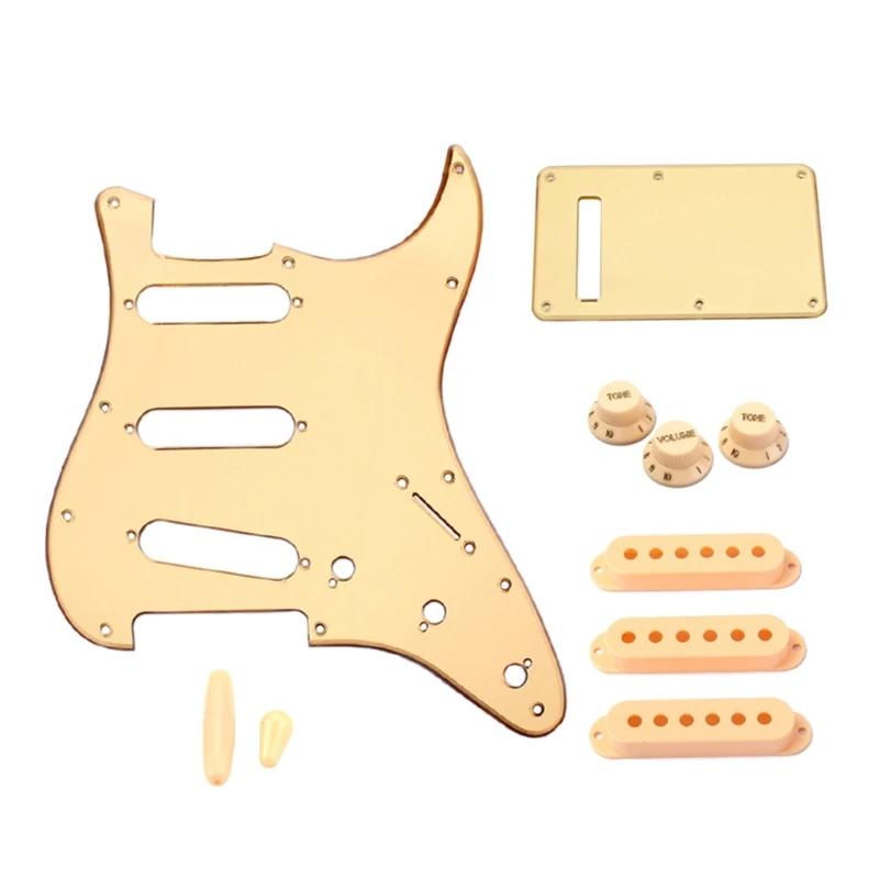 

Prewired Loaded Pickguard S+S+S Pickups Guitar Single Coil Pickups 3Ply Pick Guards Set with 5-Way Switch Scratch Plate