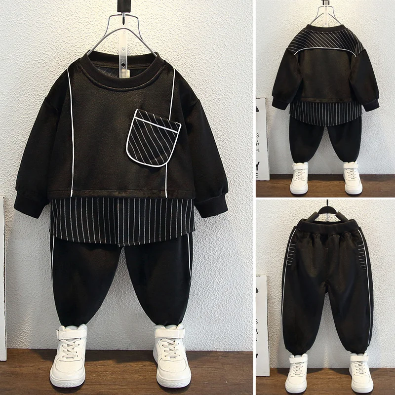 

Boys Sweatshirts +Pants Kids Suits Tracksuit 2PCS/Set 2023 Popular Spring Autumn Cotton Outfits Jogging Suit Children Clothing