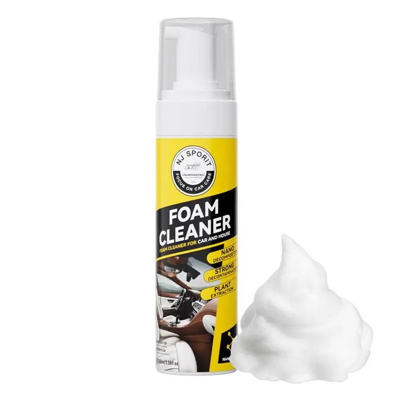

Leather Cleaner For Car UV Protection Automotive Care Foam Spray Portable Auto Detailing Solution For Anti Fading Dashboard