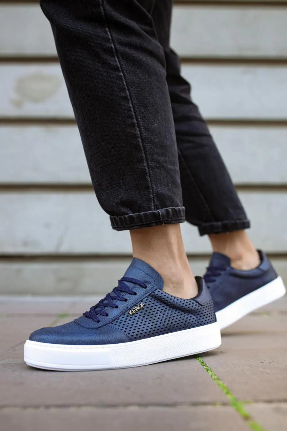 

Knack Men's Daily Shoes Navy Blue Color Autumn Season High Sewing Sole Cross Laced Multi-Use Breathable Elasticity Easy to Wear Healthy Relaxed Elegant Style Running Daily Airy Walking Working Male Footwears 2021 011