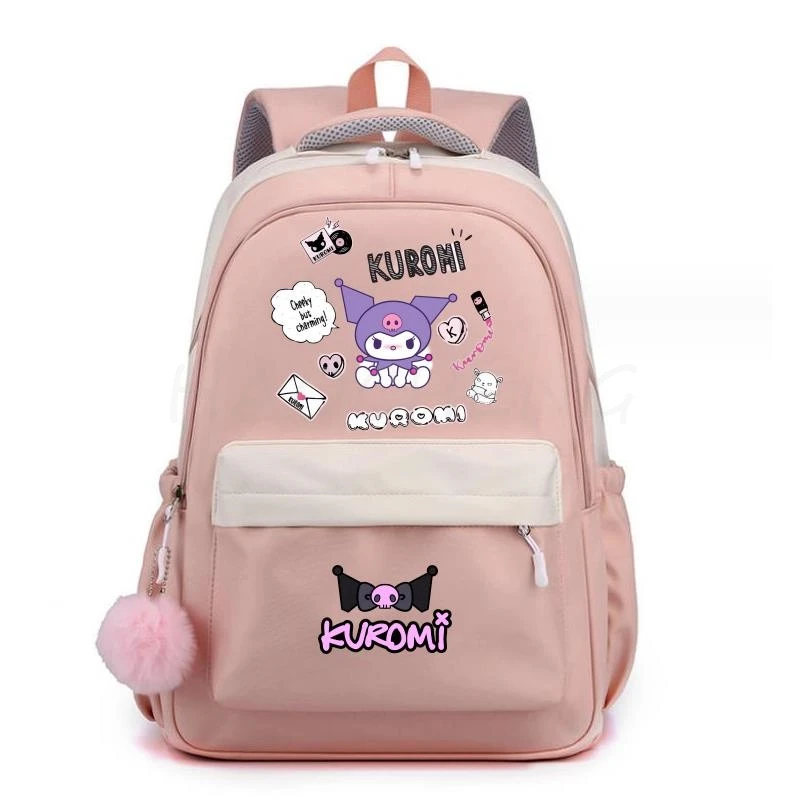 Милый рюкзак Kuromi Melody Sweet мягкий вместительный школьный ранец для студентов