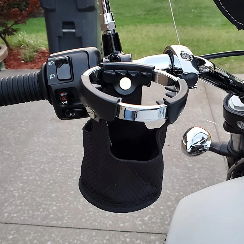 

Держатель для стакана мотоцикла с вращающимся на 360 ° шаровым креплением, большой держатель для напитков в лодке с металлическим креплением на руль корзины