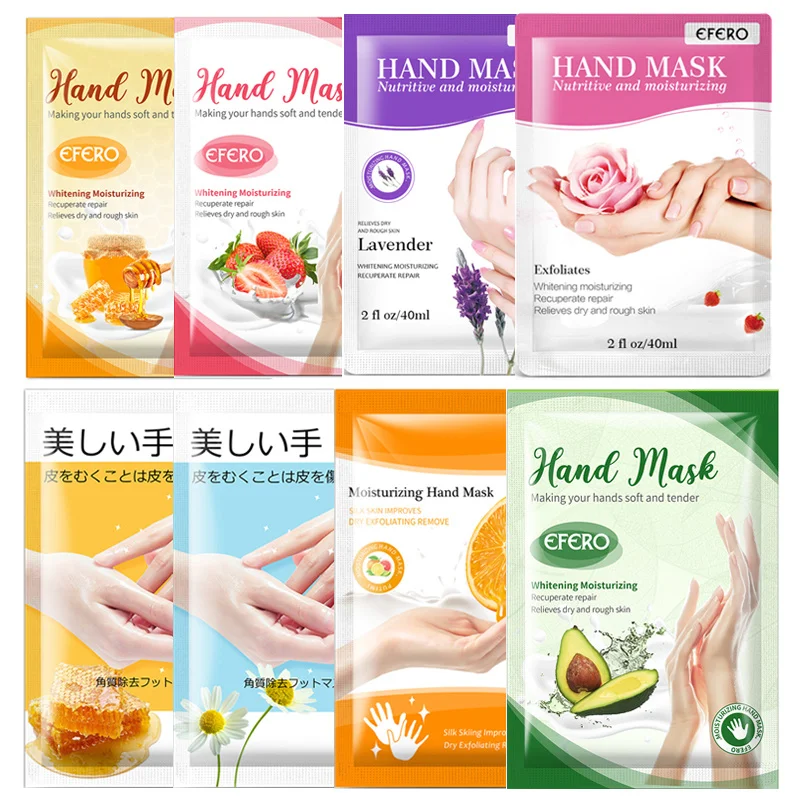 

3-8Pair Hand Skin Care Exfoliating Hand Peeling Mask Moisturizing Gloves Spa Gloves Soften Skin Moisturize Repair Hand Mask