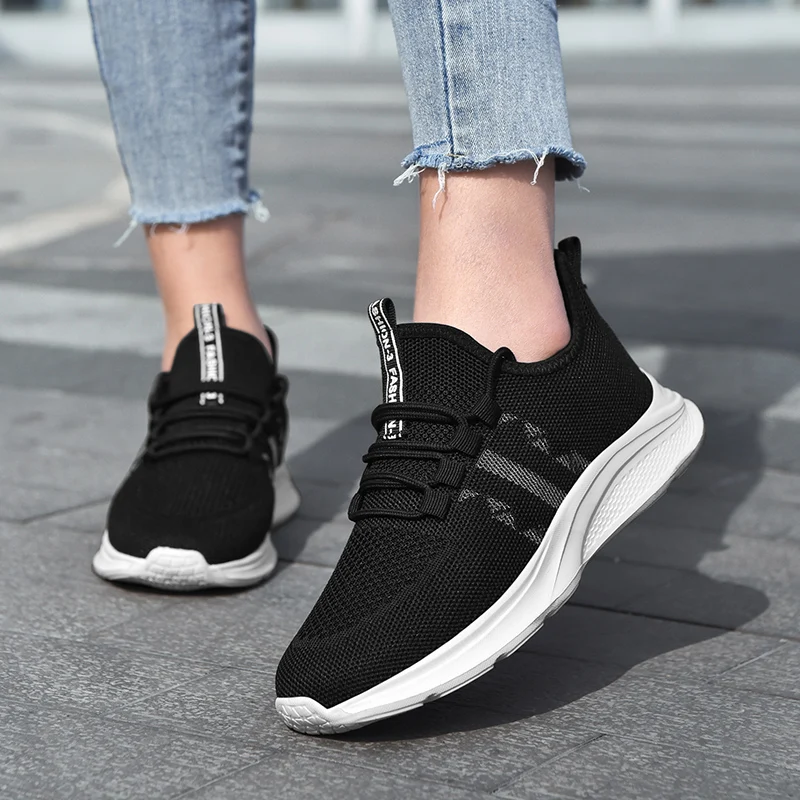 2020 Women's Walking Shoes Fashion Sock Sneakers Woman Spots Shoes Female Casual Shoes Women Platform Sneakers Non-Slip Loafers
