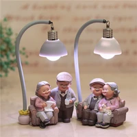 creative couple ornaments old man and old lady wedding anniversary gifts husband home living room ornaments decoration