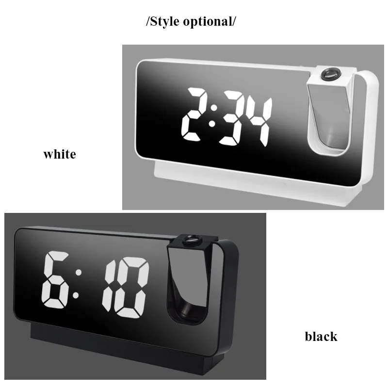 Цифровой будильник цифровые комнатные часы простые Проекционные светодиодные