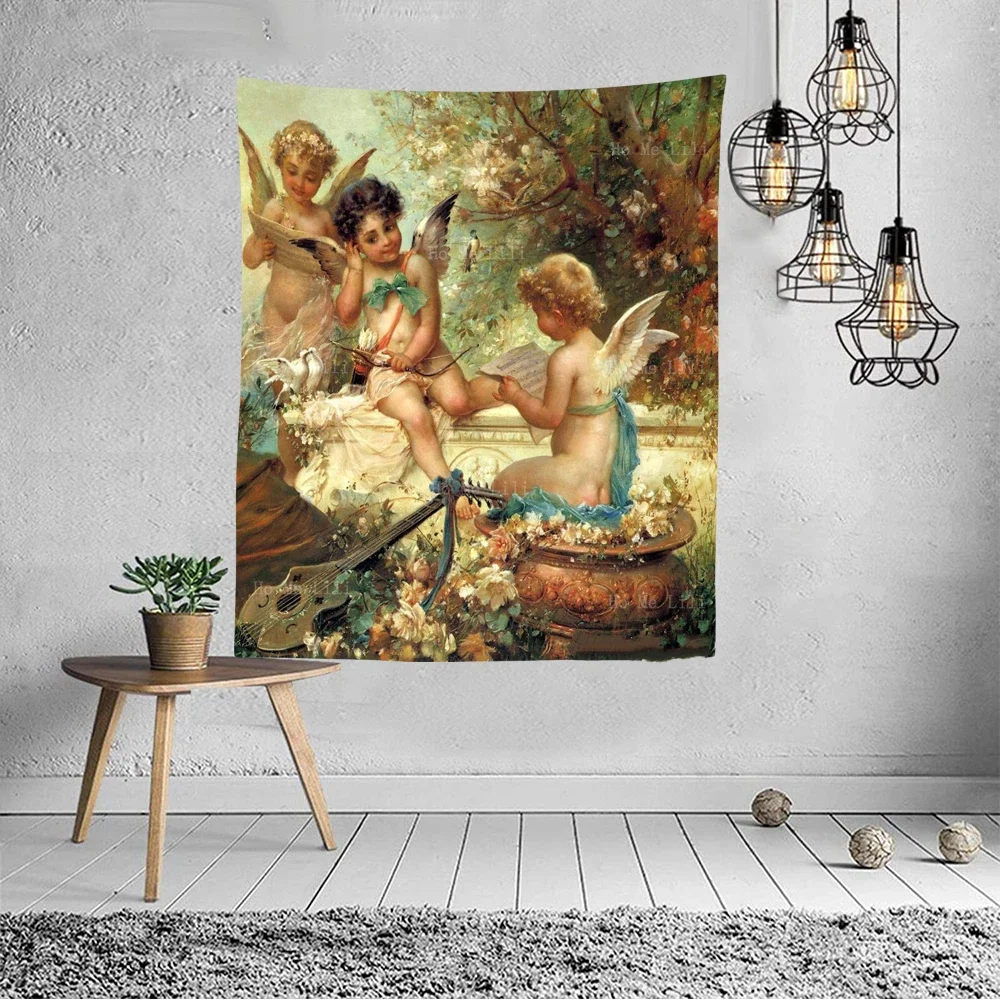 Ренессанс Искусство Романтический Классический Персонаж Купидон и Дева