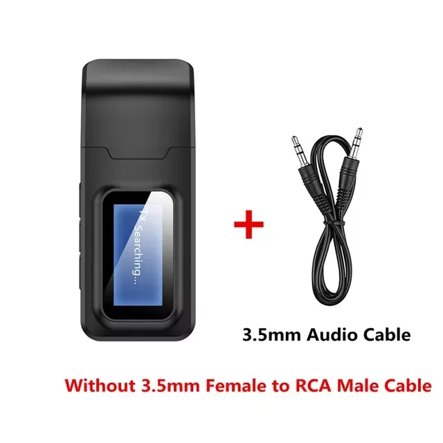 

Bluetooth Adapter Wireless LCD Display USB Bluetooth Receiver Music Audio Transmitter for PC TV Car 3.5mm AUX Jack Adaptador