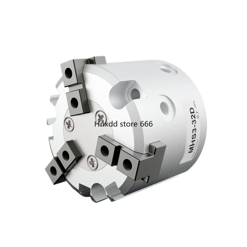 Двухкоготный пневматический цилиндр MHS2 с тремя захватами MHS4 четырьмя MHS3