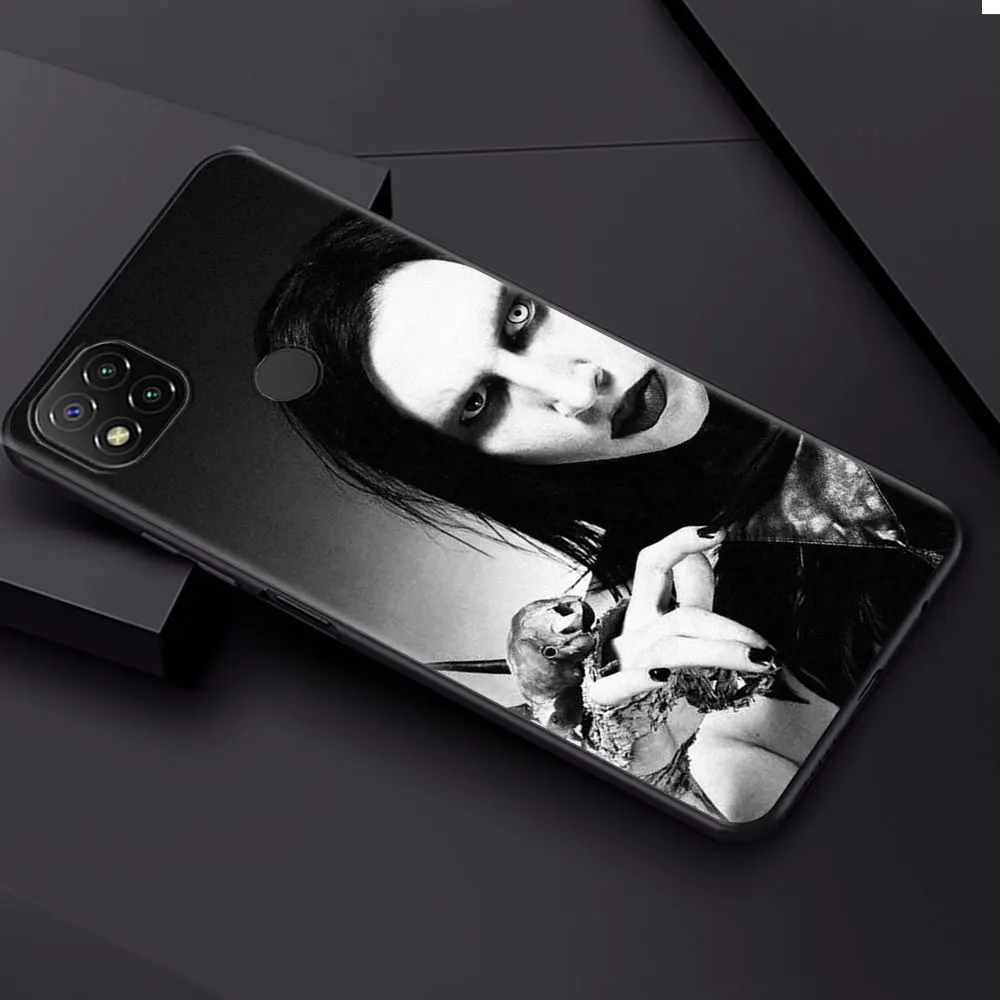 Чехол для Xiaomi Redmi Note 7 9 9T 11 Pro 9C 9S 9A 10 K40 8 K40S K50 8T Celular Funda Marilyn Manson Shell - купить по