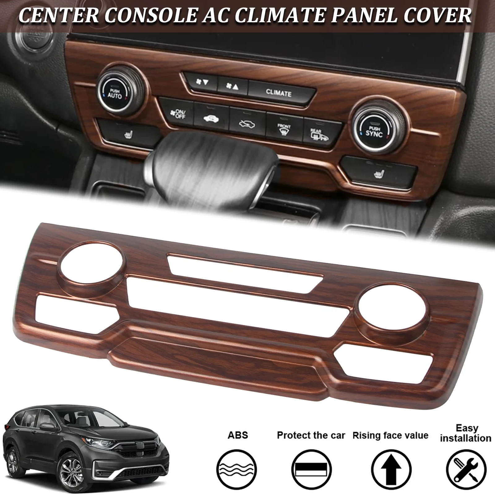 Центральная консоль для салона из персикового дерева AC Climate Control CD Panel Frame Cover Trims