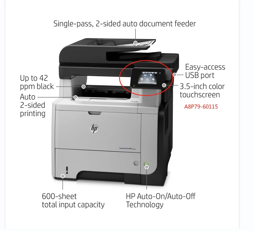 Новинка внешний вид для товара панель управления Laserjet M521 сенсорный экран в сборе